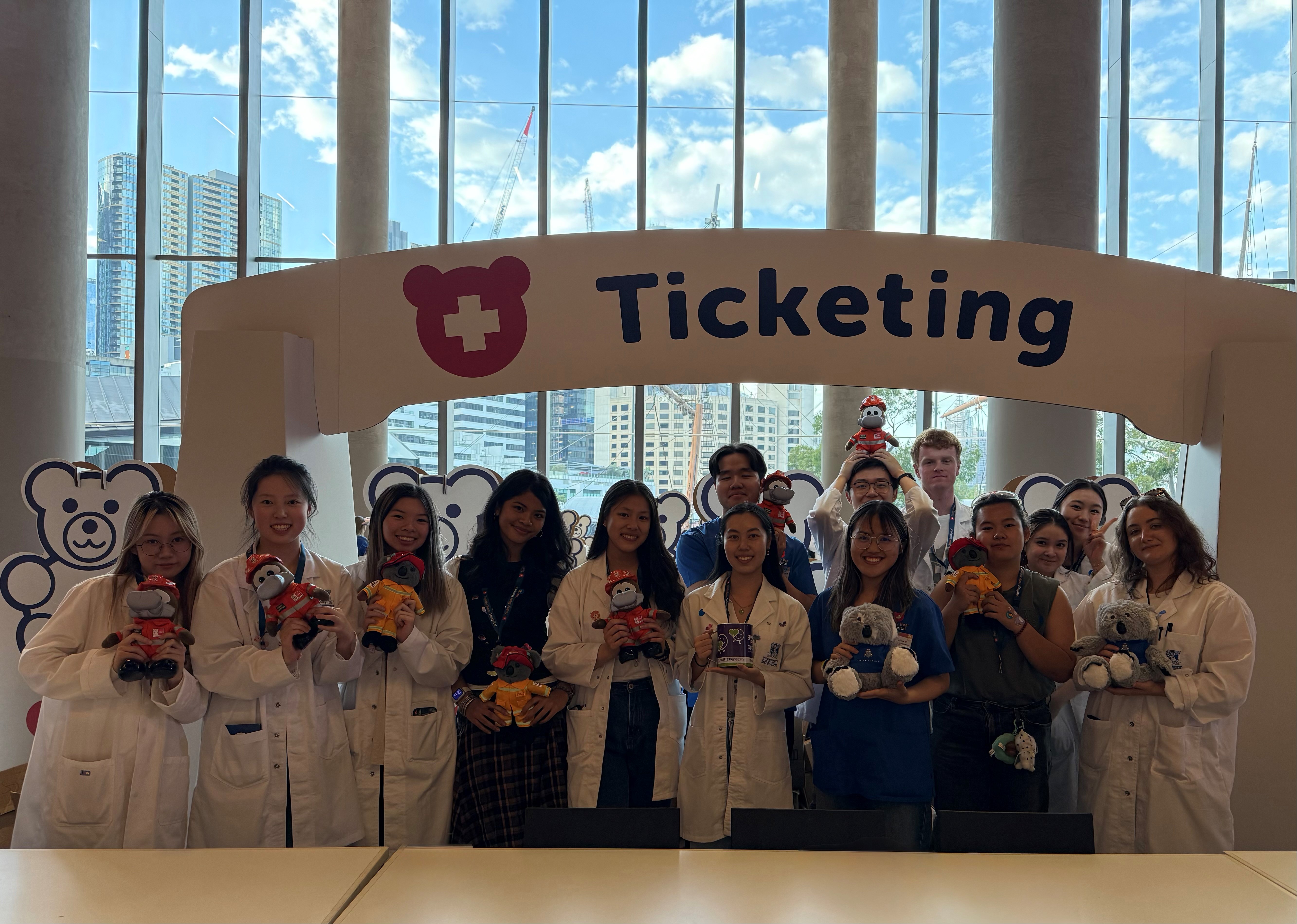 Teddy doctors at ticketing